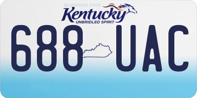 KY license plate 688UAC