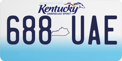 KY license plate 688UAE