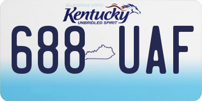 KY license plate 688UAF