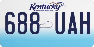 KY license plate 688UAH