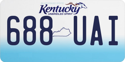 KY license plate 688UAI