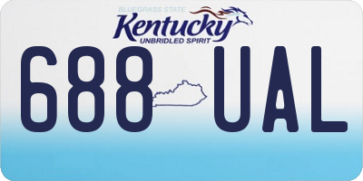 KY license plate 688UAL