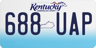 KY license plate 688UAP