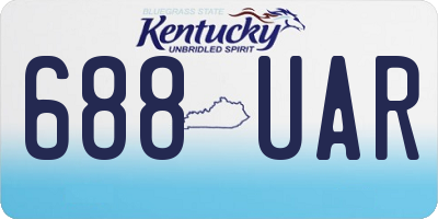 KY license plate 688UAR