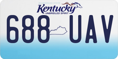 KY license plate 688UAV