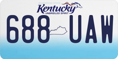 KY license plate 688UAW