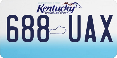 KY license plate 688UAX