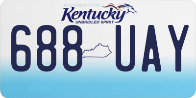 KY license plate 688UAY