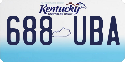 KY license plate 688UBA