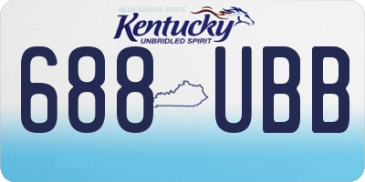 KY license plate 688UBB