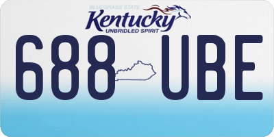 KY license plate 688UBE