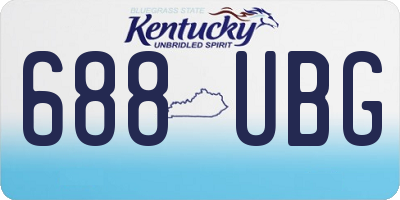 KY license plate 688UBG