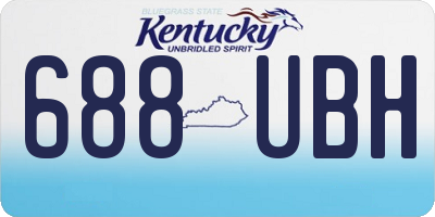 KY license plate 688UBH