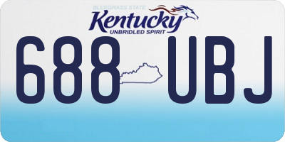 KY license plate 688UBJ