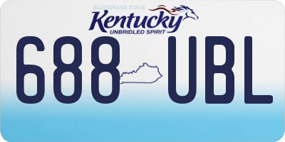 KY license plate 688UBL