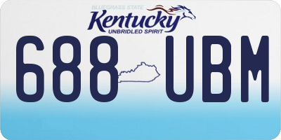 KY license plate 688UBM