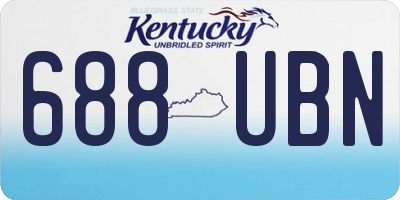 KY license plate 688UBN