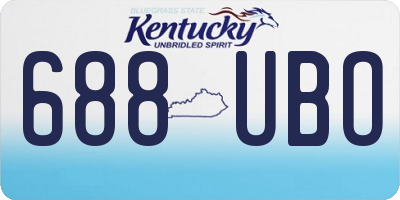 KY license plate 688UBO