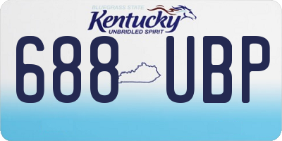 KY license plate 688UBP