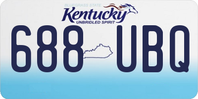 KY license plate 688UBQ
