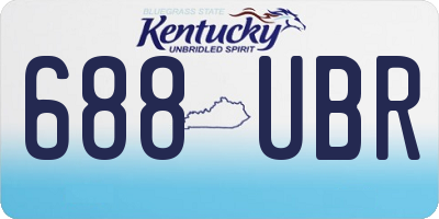 KY license plate 688UBR