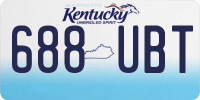 KY license plate 688UBT