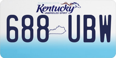 KY license plate 688UBW