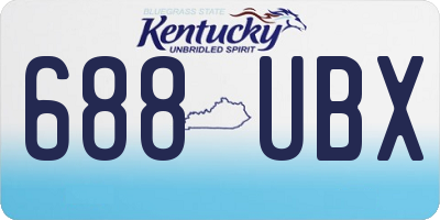 KY license plate 688UBX
