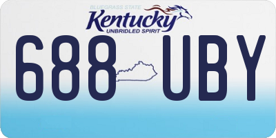 KY license plate 688UBY