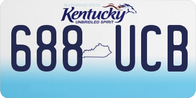 KY license plate 688UCB