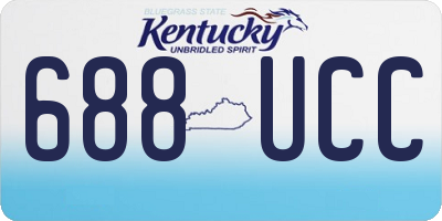 KY license plate 688UCC