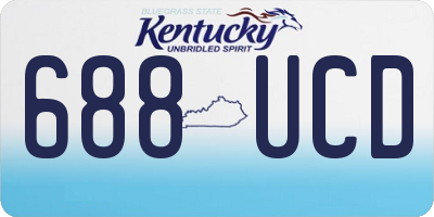 KY license plate 688UCD