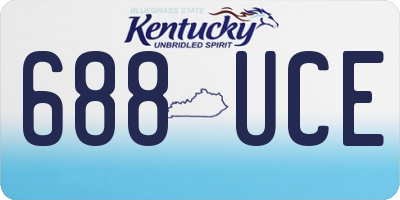 KY license plate 688UCE
