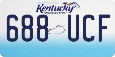 KY license plate 688UCF