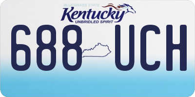 KY license plate 688UCH