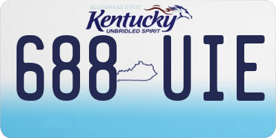 KY license plate 688UIE