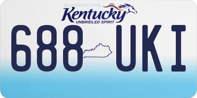 KY license plate 688UKI