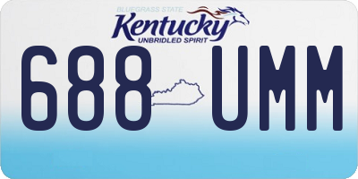 KY license plate 688UMM