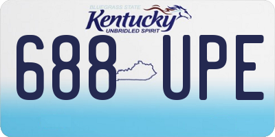 KY license plate 688UPE