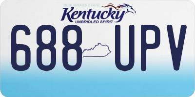 KY license plate 688UPV