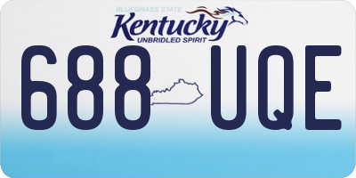 KY license plate 688UQE