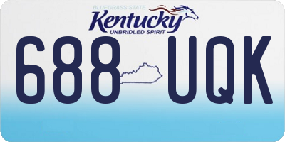 KY license plate 688UQK