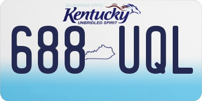 KY license plate 688UQL