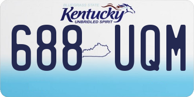KY license plate 688UQM