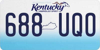 KY license plate 688UQO