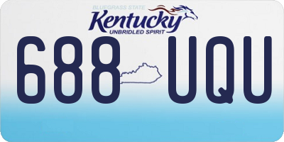 KY license plate 688UQU