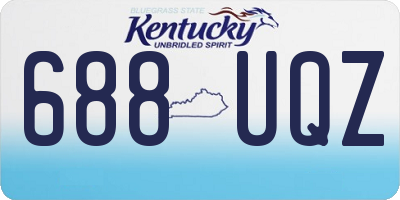 KY license plate 688UQZ