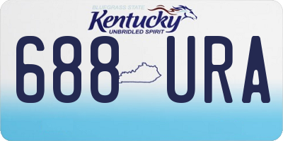 KY license plate 688URA