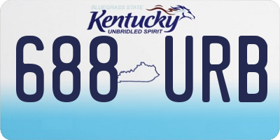 KY license plate 688URB