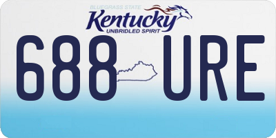 KY license plate 688URE